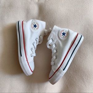 🧸 White Toddler Converse High Cut 6C